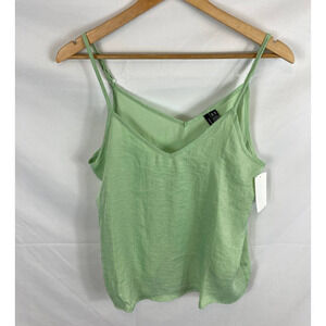 4/$25 NWT Vero Moda Satin V Neck Cami tank green